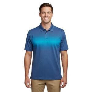 Nike Golf Dri-FIT Standard Fit Polo Shirt Blue Gradient Men Size Large